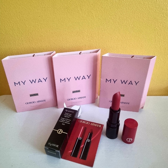 Giorgio Armani Other - Giorgio Armani Lip Power Vivid Colour Lipstick & ×3 my way floral samples travel
